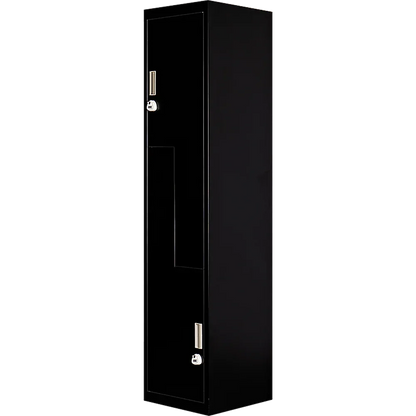 Black Two-Door L-shaped Office Gym Shed Storage Lockers - Mekamart Australia