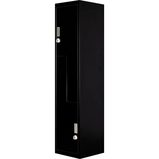Black Two-Door L-shaped Office Gym Shed Storage Lockers - Mekamart Australia