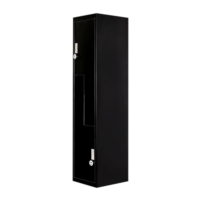 Black Two-Door L-shaped Office Gym Shed Storage Lockers - Mekamart Australia