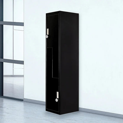 Black Two-Door L-shaped Office Gym Shed Storage Lockers - Mekamart Australia