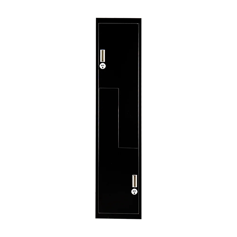 Black Two-Door L-shaped Office Gym Shed Storage Lockers - Mekamart Australia