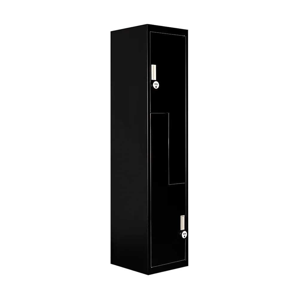 Black Two-Door L-shaped Office Gym Shed Storage Lockers - Mekamart Australia