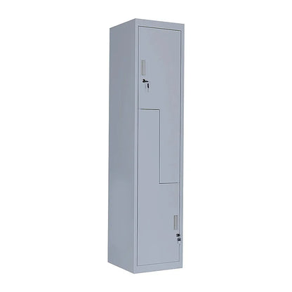 Grey Two-Door L-shaped Office Gym Shed Storage Lockers - Mekamart Australia