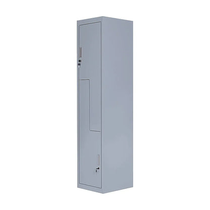 Grey Two-Door L-shaped Office Gym Shed Storage Lockers - Mekamart Australia
