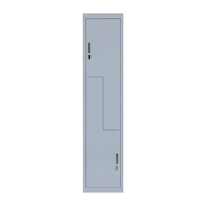 Grey Two-Door L-shaped Office Gym Shed Storage Lockers - Mekamart Australia