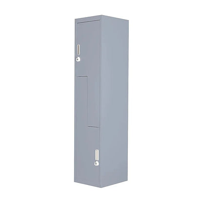 Grey Two-Door L-shaped Office Gym Shed Storage Lockers - Mekamart Australia