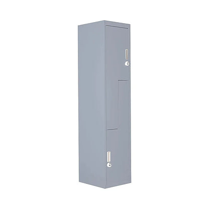 Grey Two-Door L-shaped Office Gym Shed Storage Lockers - Mekamart Australia