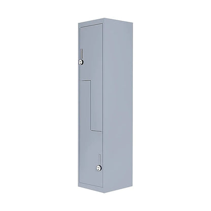 Grey Two-Door L-shaped Office Gym Shed Storage Lockers - Mekamart Australia
