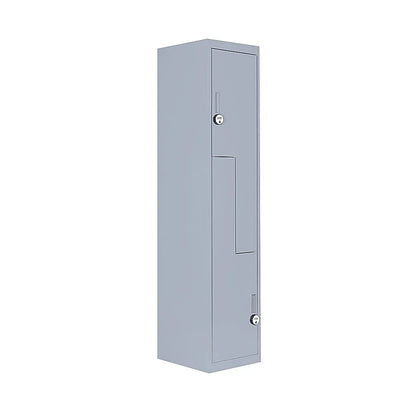 Grey Two-Door L-shaped Office Gym Shed Storage Lockers - Mekamart Australia