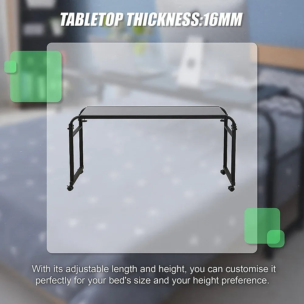 Overbed Table Work Laptop Desk with Wheels - Mekamart Australia