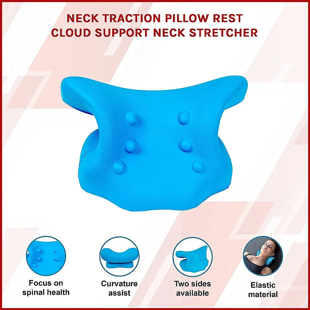 Neck Traction Pillow Rest Cloud Support Neck Stretcher - Mekamart Australia