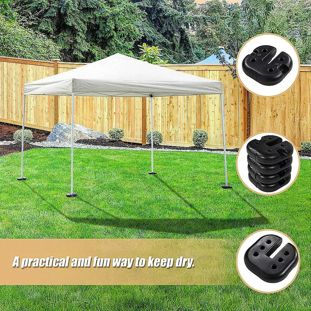4pcs Outdoor Canopy Tent Leg Weights Anchor Stand Heavy Duty Gazebo Discs Base - Mekamart Australia