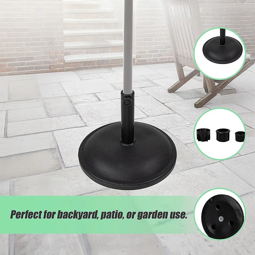 20kg Patio Sun Umbrella Base Durable Parasol Garden Stand Cement Round - Mekamart Australia