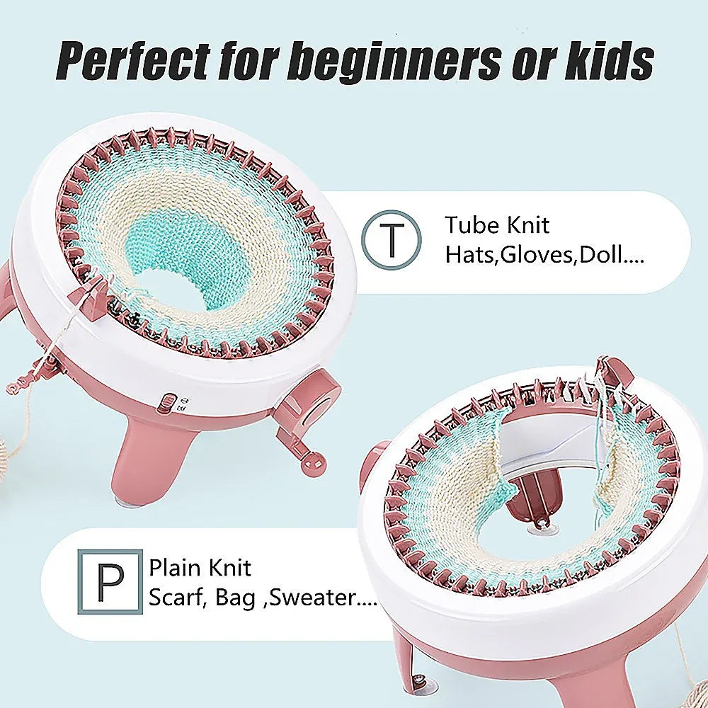 DIY Knitting Machine Smart Weaving Knit Rotating Kids Toy Scarf Sock Hat Gift - Mekamart Australia