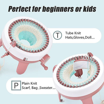 DIY Knitting Machine Smart Weaving Knit Rotating Kids Toy Scarf Sock Hat Gift - Mekamart Australia