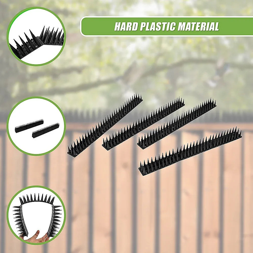 12pc Bird Spikes Human Cat Possum Mouse Pest Control Spiked Fence Wall Deterrent - Mekamart Australia