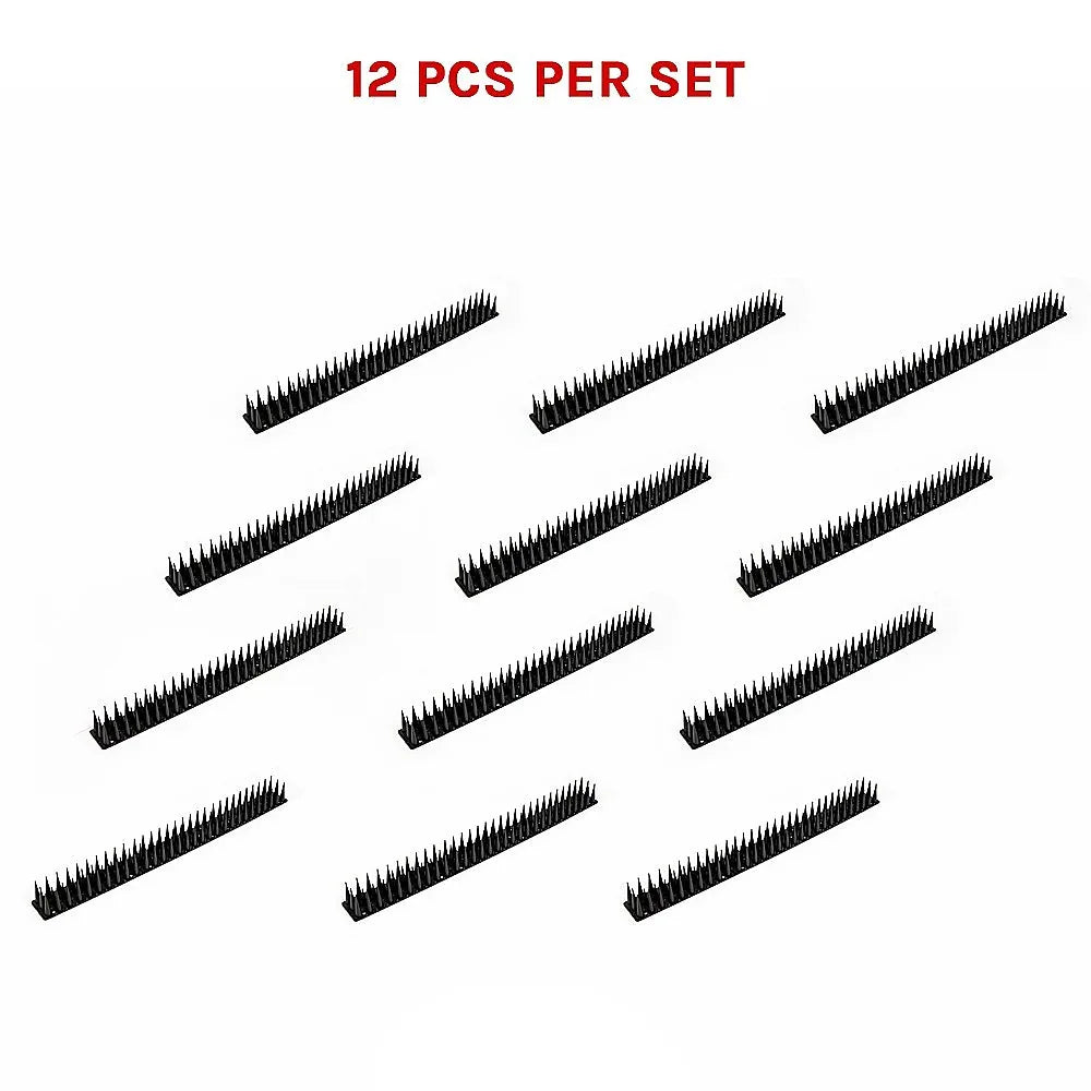 12pc Bird Spikes Human Cat Possum Mouse Pest Control Spiked Fence Wall Deterrent - Mekamart Australia
