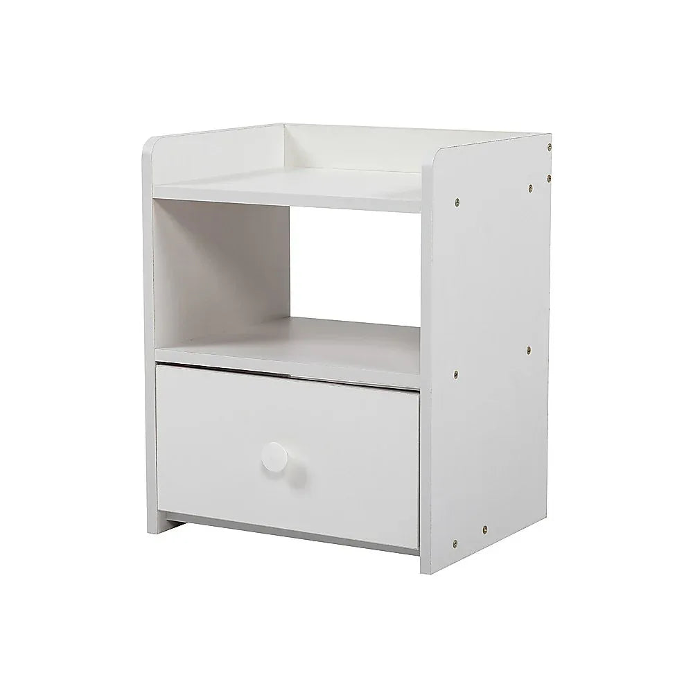 Bedside Tables Drawers Side Table Bedroom Furniture Nightstand White Unit - Mekamart Australia