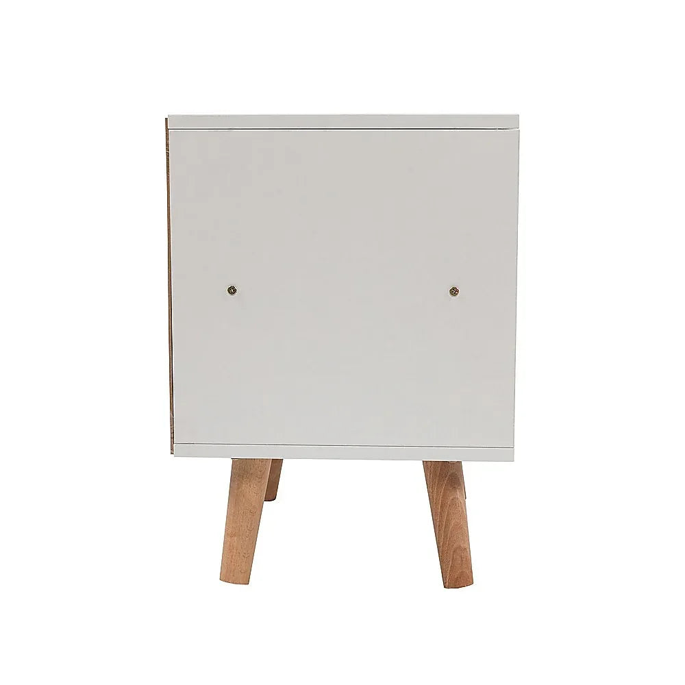 Bedside Tables Drawers Side Table Nightstand White Storage Cabinet Wood - Mekamart Australia
