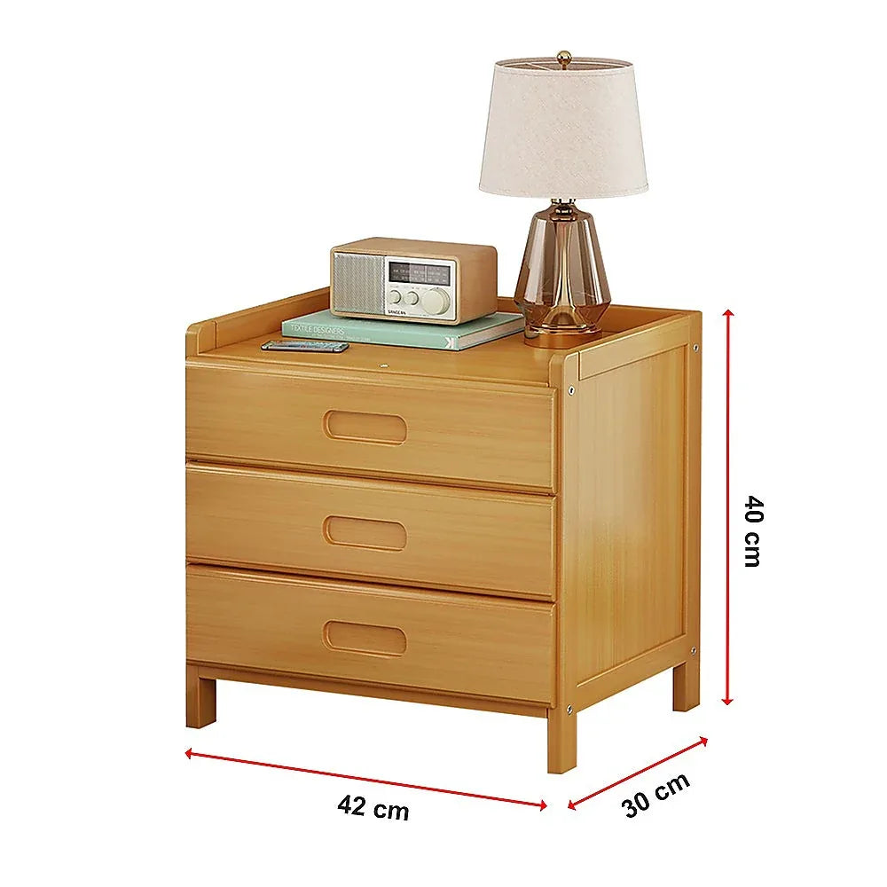 Bamboo Bedside Table Nightstand Storage Bedroom Sofa Side Stand - Mekamart Australia