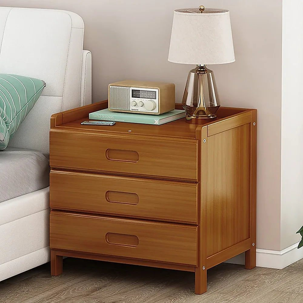 Bamboo Bedside Table Nightstand Storage Bedroom Sofa Side Stand - Mekamart Australia