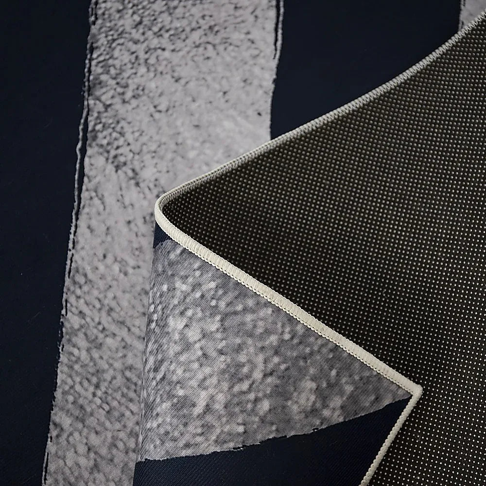 200x300cm Large Floor Blue Chevron Stripes Rug – Modern Area Carpet for Bedroom & Lounge - Mekamart Australia