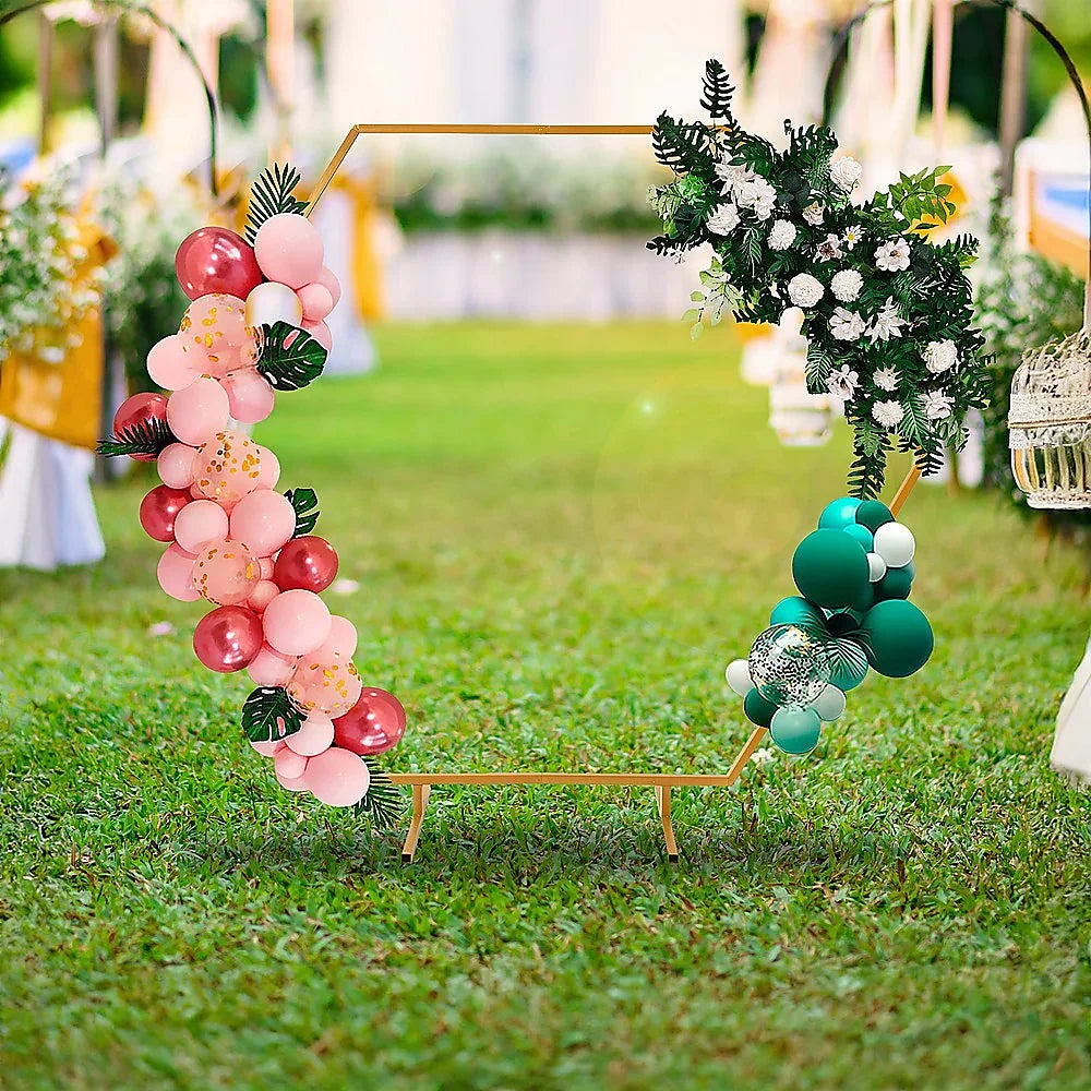 2M Wedding Hex Arch Backdrop Flower Display Stand Frame Background - Mekamart Australia