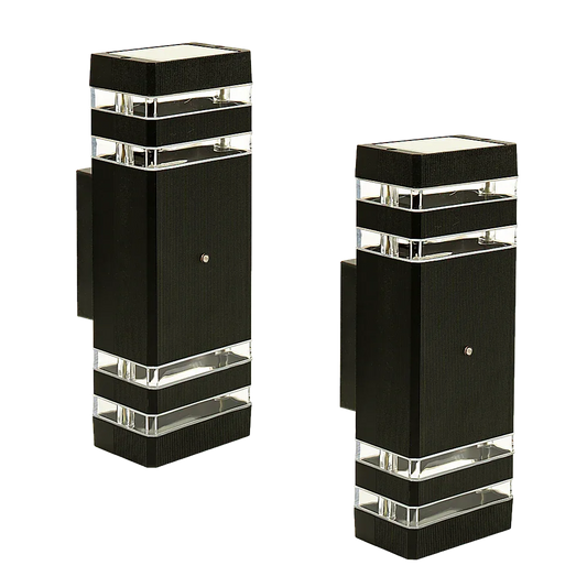 Modern 12" LED Up Down Wall Light dual Lamp Fixtures Outdoor Dusk to Dawn Sensor - Mekamart Australia