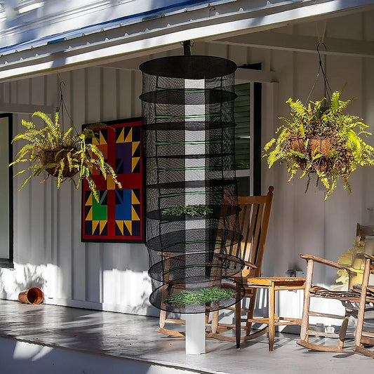 Herb Drying Rack Net 8 Layer Dryer Mesh Hanging Dryer Rack Zipper Dry Rack - Mekamart Australia