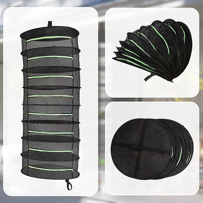 Herb Drying Rack Net 8 Layer Dryer Mesh Hanging Dryer Rack Zipper Dry Rack - Mekamart Australia