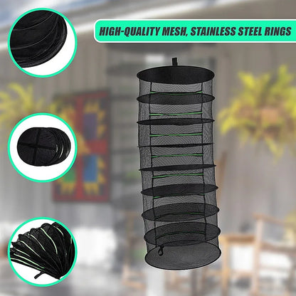 Herb Drying Rack Net 8 Layer Dryer Mesh Hanging Dryer Rack Zipper Dry Rack - Mekamart Australia