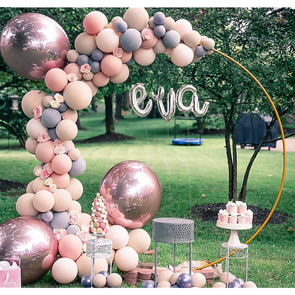 3M Gold Wedding Hoop Round Circle Arch Backdrop Flower Display Stand Frame Background - Mekamart Australia