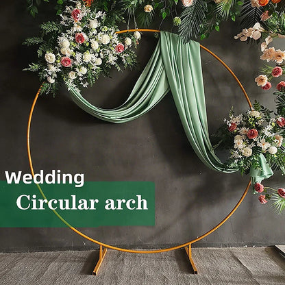 3M Gold Wedding Hoop Round Circle Arch Backdrop Flower Display Stand Frame Background - Mekamart Australia