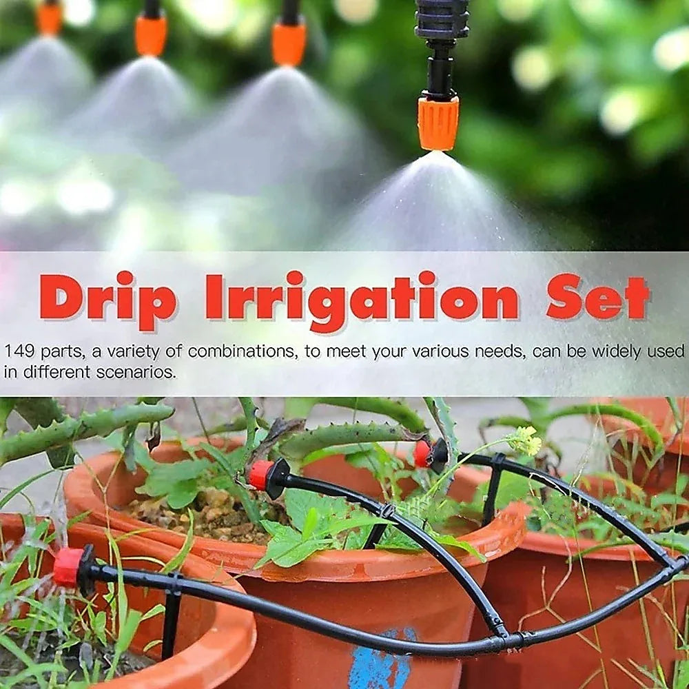 Drip Irrigation System Plant Self Garden Watering Hose Spray Kit - Mekamart Australia