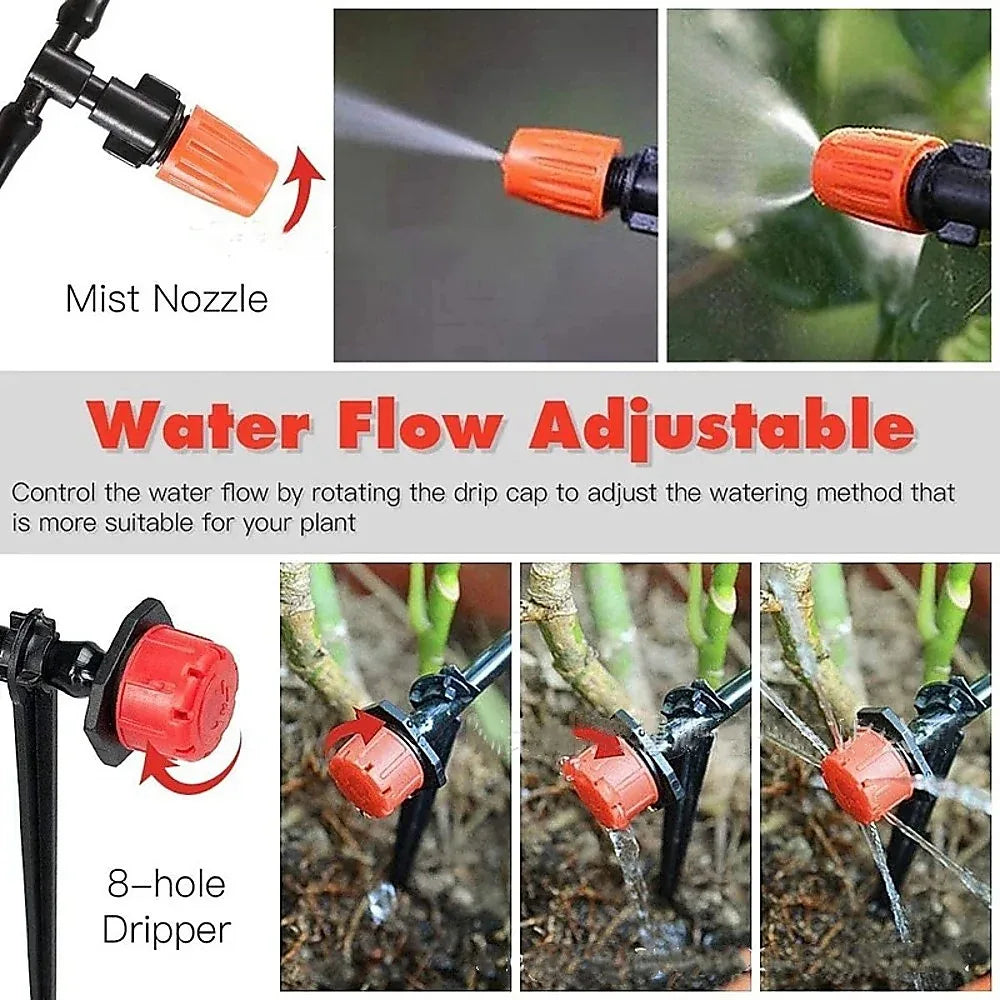 Drip Irrigation System Plant Self Garden Watering Hose Spray Kit - Mekamart Australia