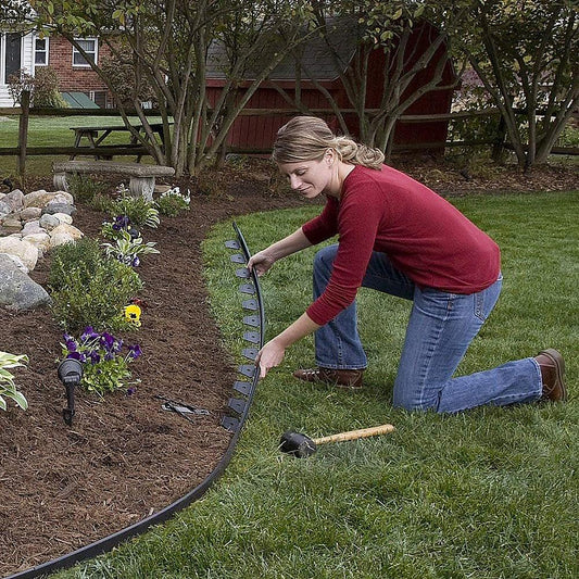 Landscape No Dig Lawn Garden Edging Kit 10m Flexible Durable Border Paver - Mekamart Australia