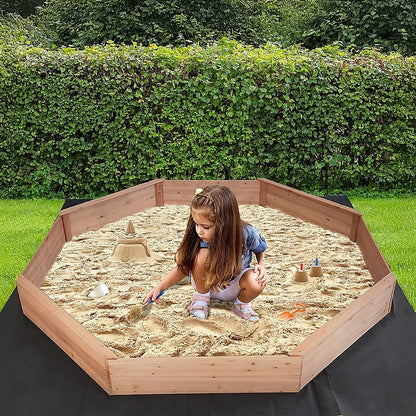Kids Sand Pit Large Octagonal Wooden Sandpit - Mekamart Australia