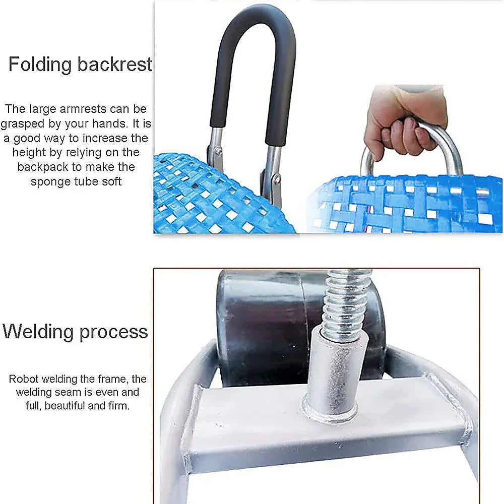 Gardening Seat Portable Height Adjustable Folding Stool Kneeling Pad - Mekamart Australia