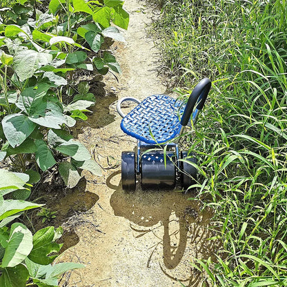Gardening Seat Portable Height Adjustable Folding Stool Kneeling Pad - Mekamart Australia