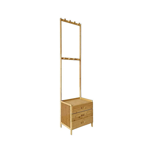 42x165cm Wooden Hall Stand Modern Style Minimalist Home Floor Coat Rack with Drawer - Mekamart Australia