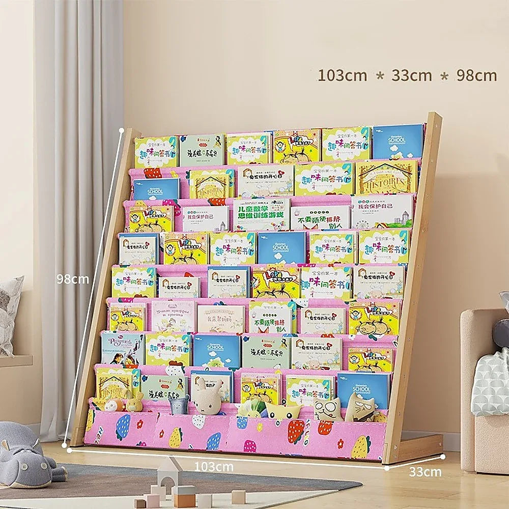 Children's Bookshelf Bookcase Magazine Rack Home Storage - Mekamart Australia