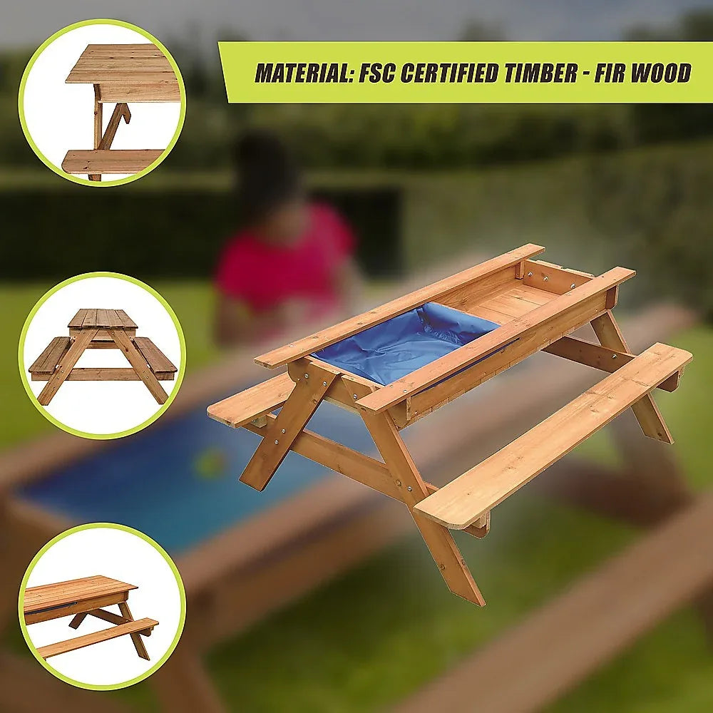 Sand & Water Wooden Picnic Table - Mekamart Australia