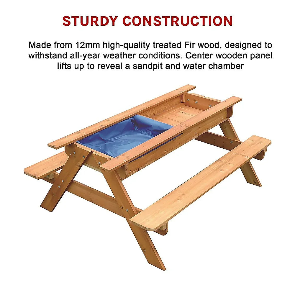 Sand & Water Wooden Picnic Table - Mekamart Australia