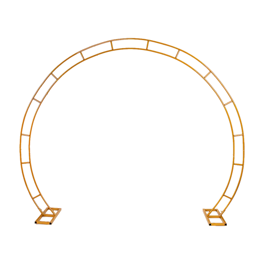 260cm Gold Metal Wedding Arch Round Balloon Birthday Party - Mekamart Australia