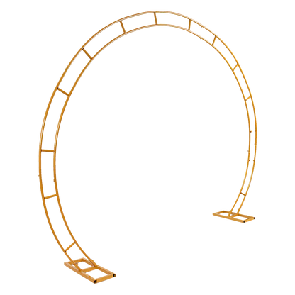260cm Gold Metal Wedding Arch Round Balloon Birthday Party - Mekamart Australia