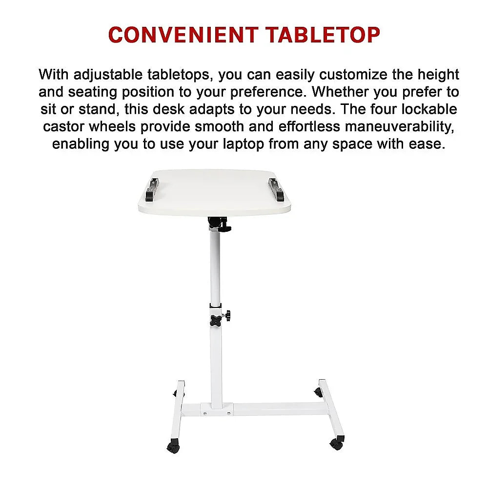 Laptop Desk Portable Mobile Computer Table Stand Adjustable Bed Study - Mekamart Australia