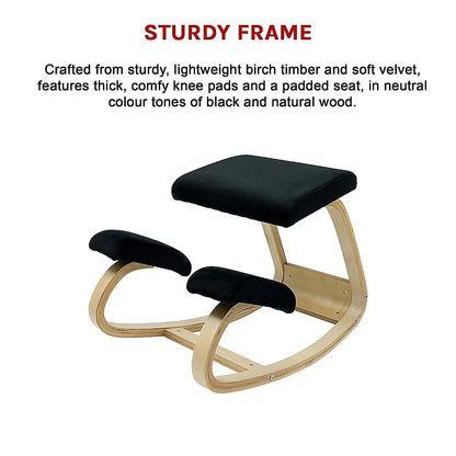 Kneeling Office Chair Ergonomic Rocking Posture Improving Stool - Mekamart Australia