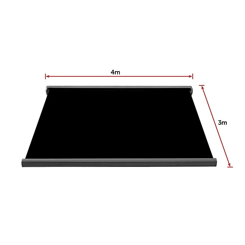 4.0m x 3.0m Retractable Folding Arm Awning Heavy Duty Full Cassette Motorised - Mekamart Australia