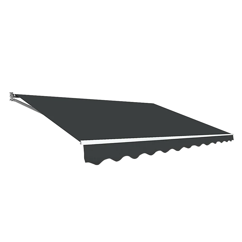 Outdoor Folding Arm Awning Retractable Sunshade Canopy Grey 3.0m x 2.5m - Mekamart Australia