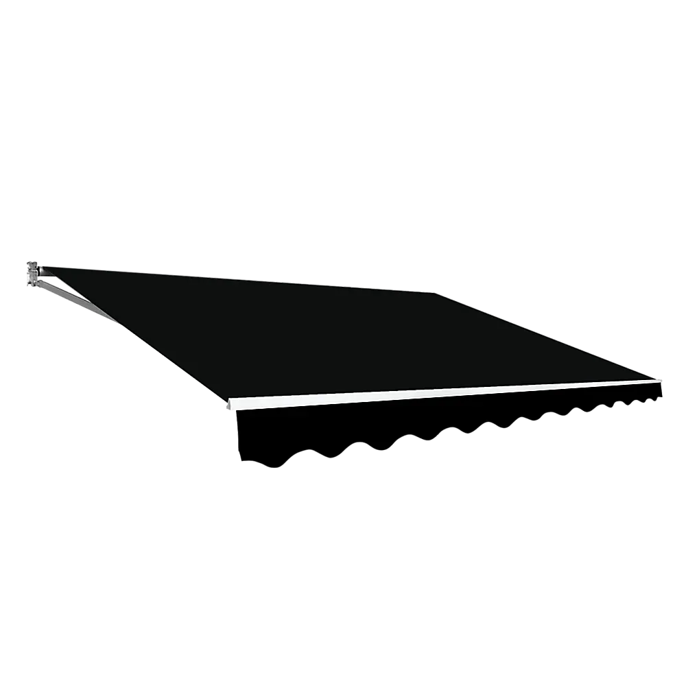 Outdoor Folding Arm Awning Retractable Sunshade Canopy Black 3.0m x 2.5m - Mekamart Australia